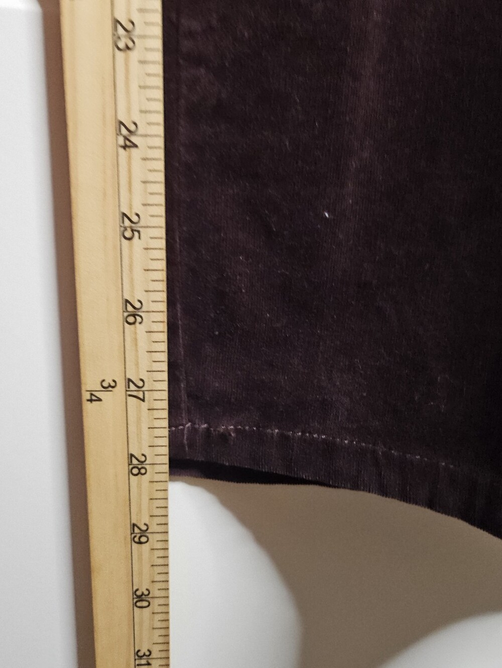 Democracy AbSolution Burgundy Wine Velvet Corduroy Pants 10 Relaxed Fit Stretch - Picture 11 of 13